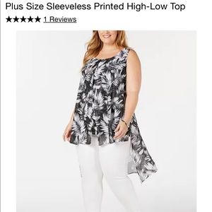 NY Collection High-low Tank Top